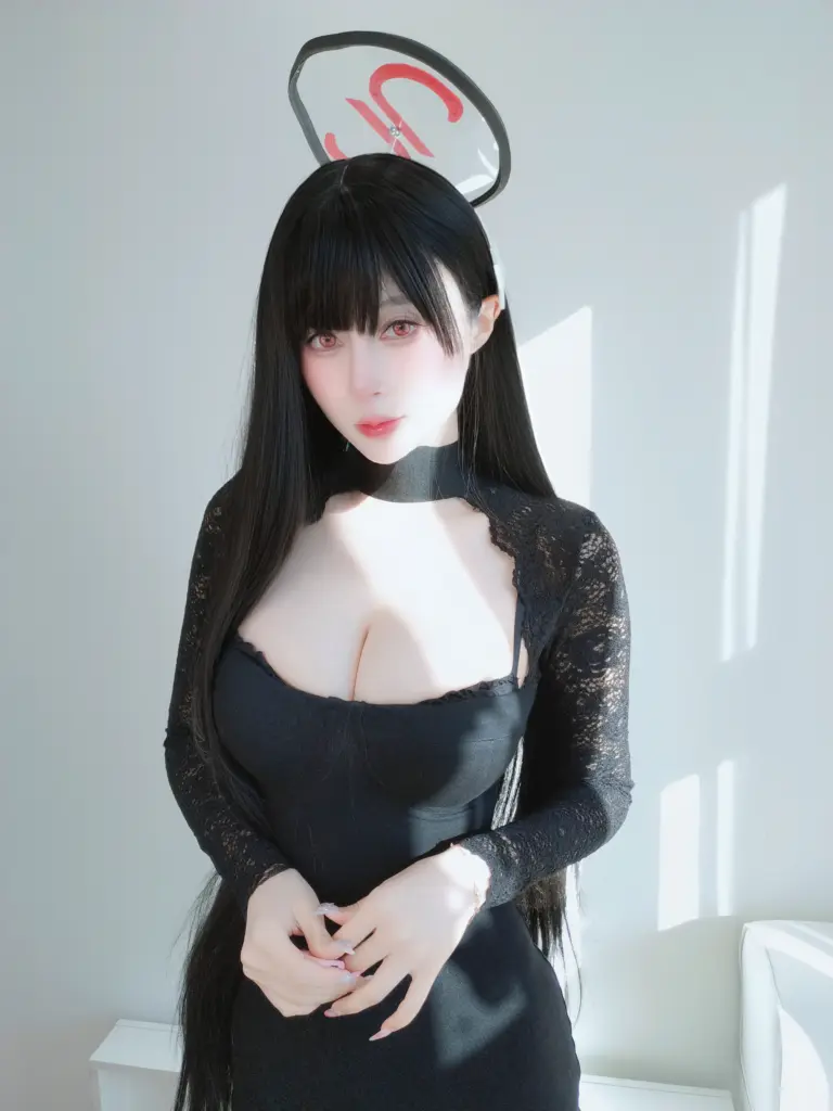 白银 81 莉音 OL 半身光环头饰特写写真