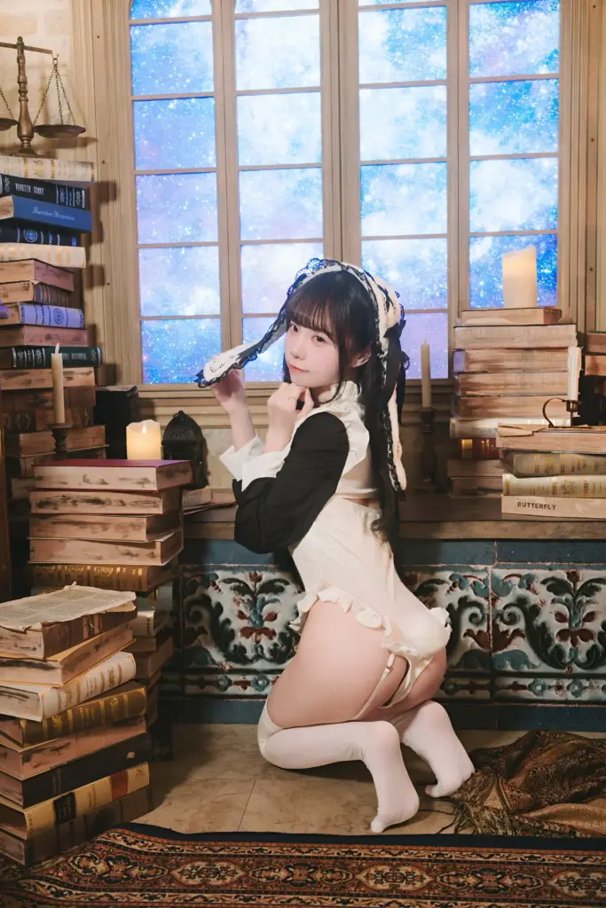 可可小白兔《谁家的小恶魔呀》暗黑修女 COS 写真高清大图