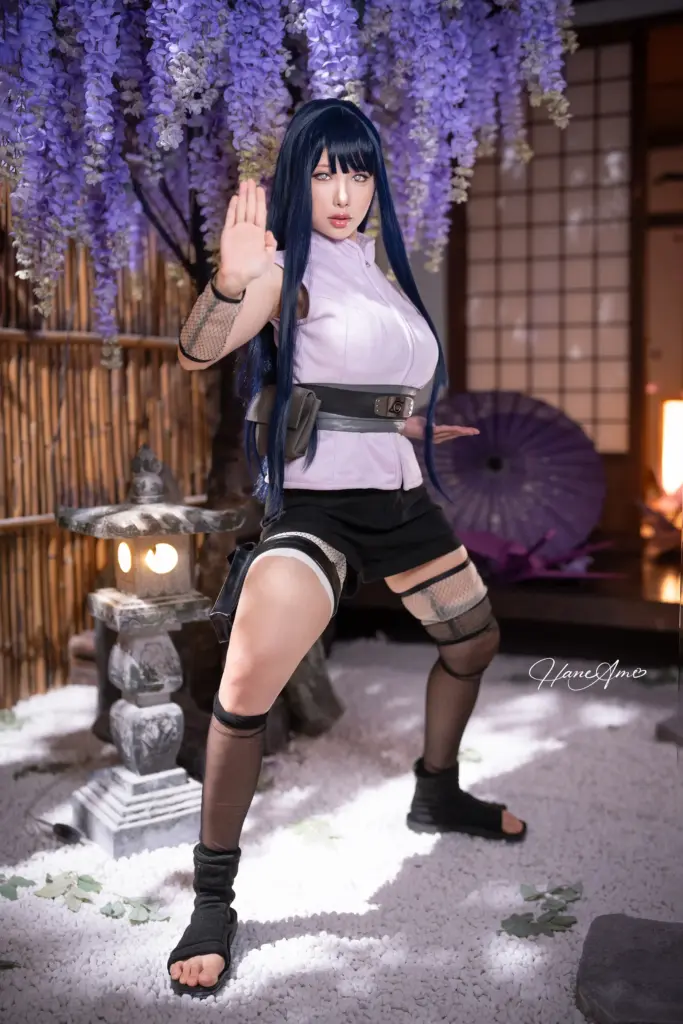 雨波 HaneAme 日向雏田柔拳战斗姿态 cos
