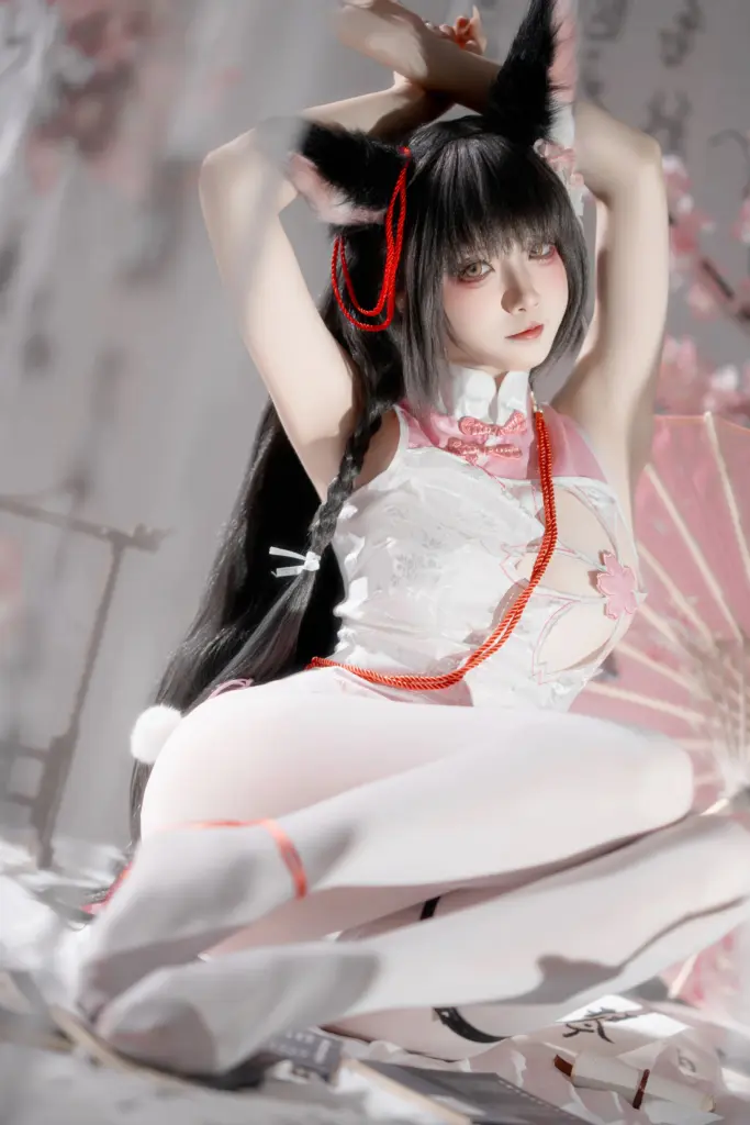 纸悦 Etsu_ko 长门樱花旗袍高清国风狐娘 cos 大片